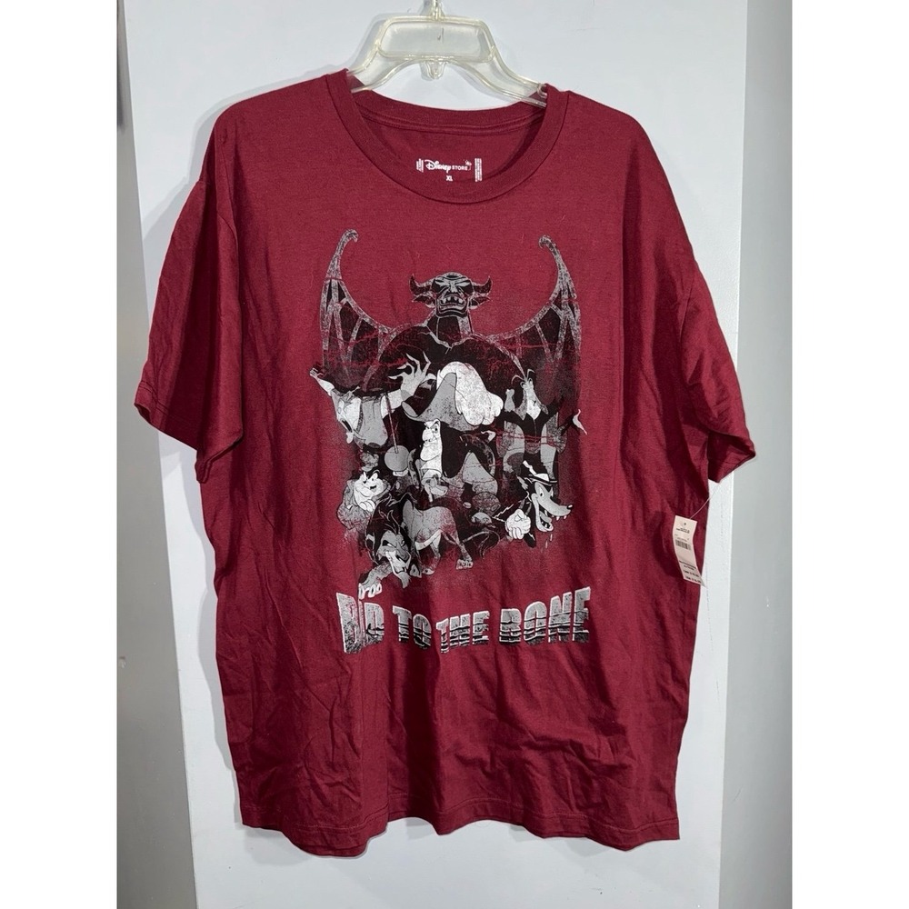 Disney Store new Bad to the Bone villains shirt maroon and black men's XL